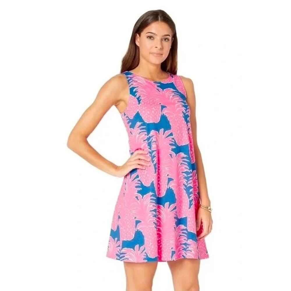 Lilly Pulitzer Kristen swing dress little flamenco pineapple S